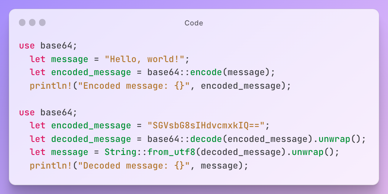 A Beginner's Guide To Base64 Encoding And Decoding In Rust | IToolkit