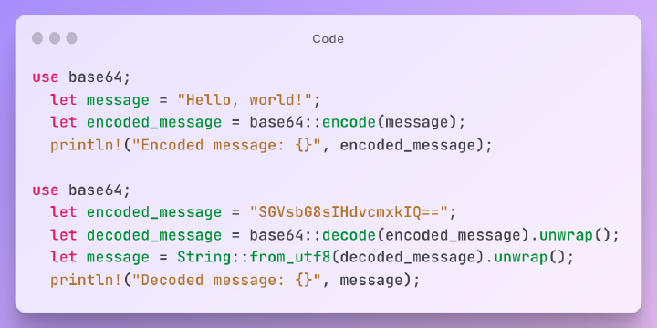 A Beginner's Guide to Base64 Encoding and Decoding in Rust