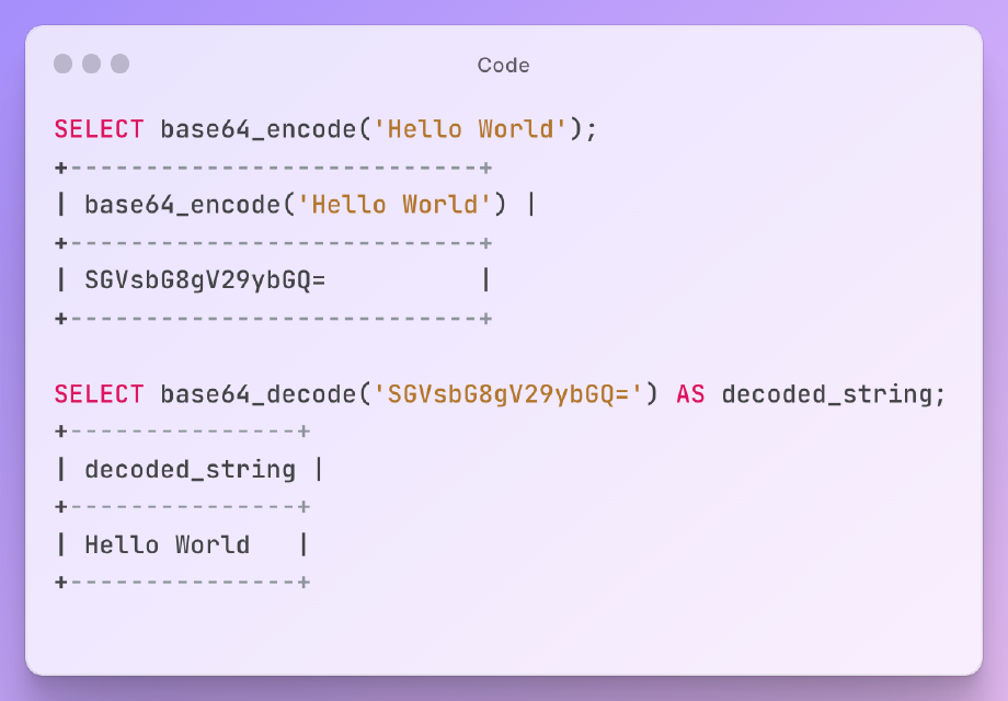 How to Use Base64 Encoding and Decoding in MySQL