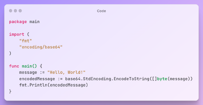 How to Use GoLang Base64 Package Encoding and Decoding