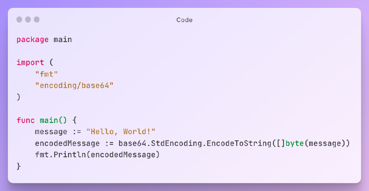 How to Use GoLang Base64 Package Encoding and Decoding