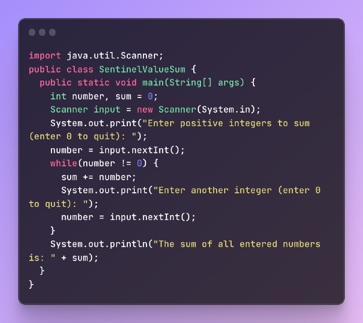 Sentinel Value Java with Examples
