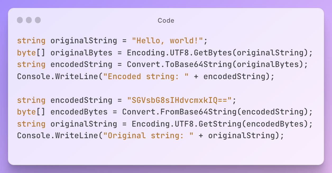 C#中Base64编码和解码的初学者指南