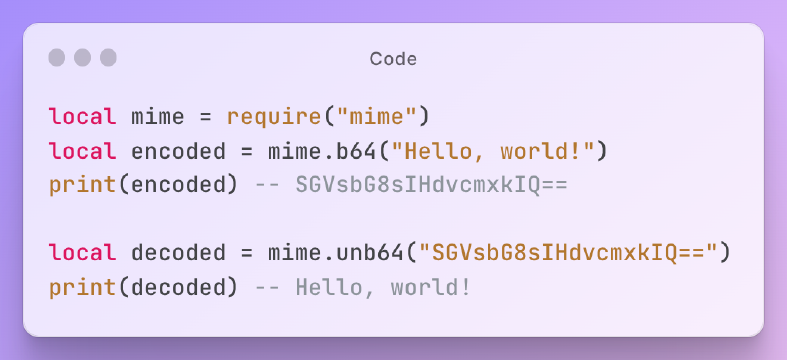 Lua中Base64编码和解码的初学者指南