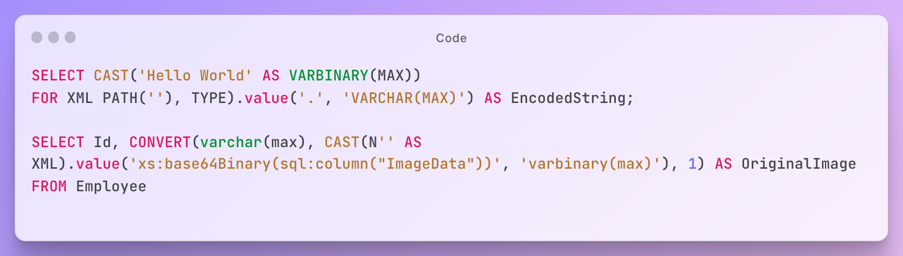 如何在 SQL Server 中使用 Base64 编码和解码